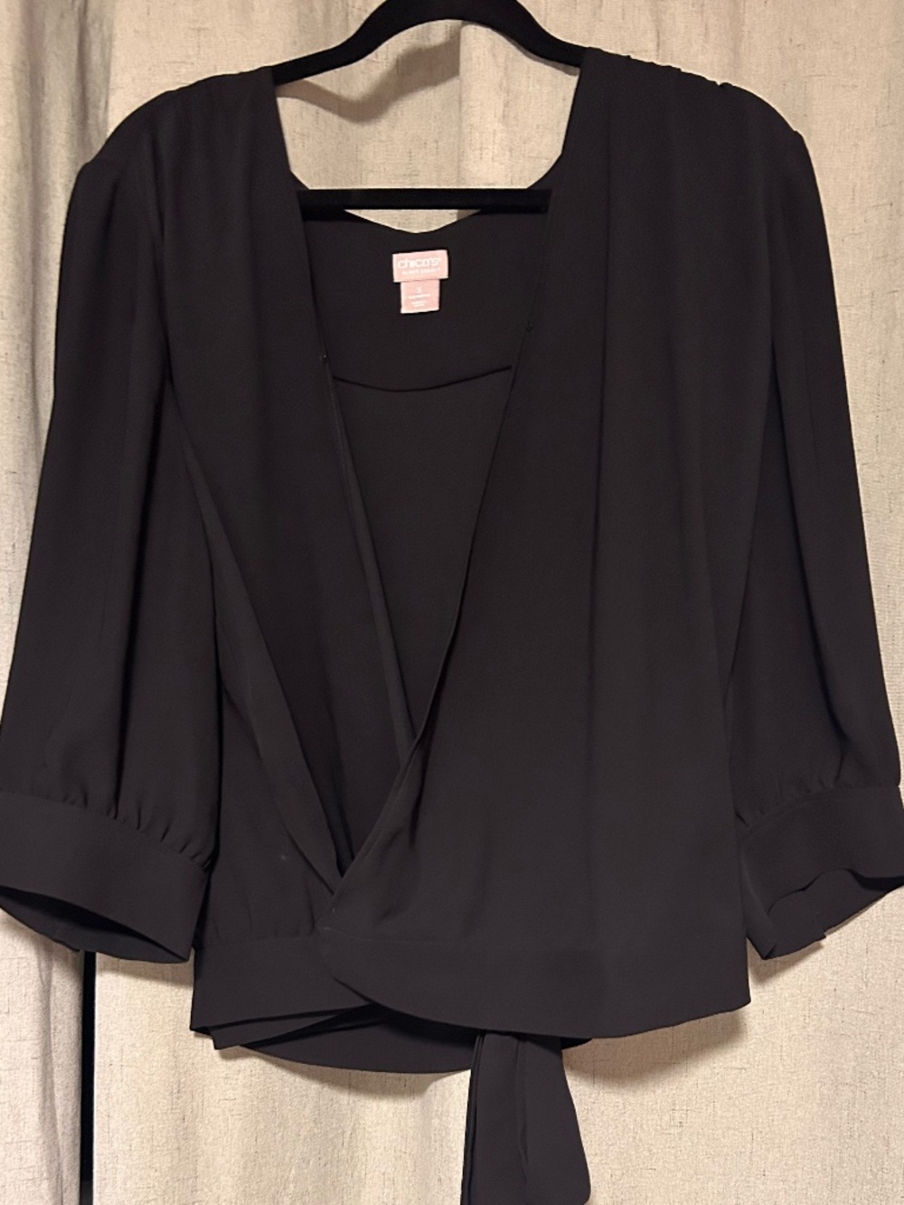 Women's sz 3XL, Black Blouse, Chico's